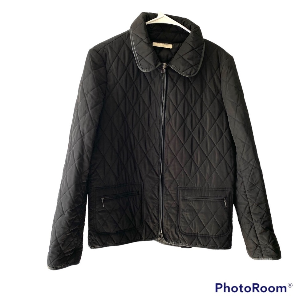 NWOT Talbots Black quilted jacket Full zip SZ L - Picture 15 of 15